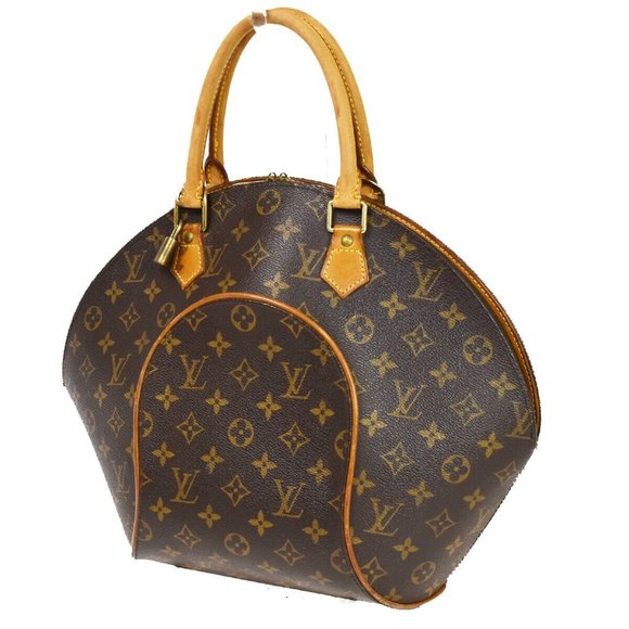 LOUIS VUITTON LV Logos Ellipse MM Hand Bag Monogram Leather Brown M51126 76YD171 - Picture 3 of 16
